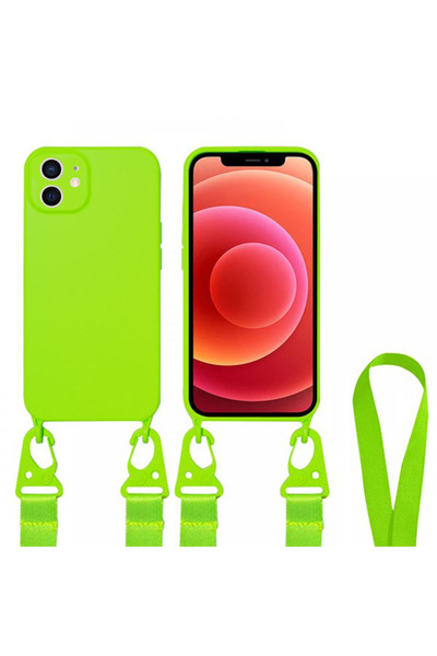 OEM Θήκη iPhone 13 6.1 " χιαστί σιλικόνης με λουράκι και προστασία κάμερας, π...