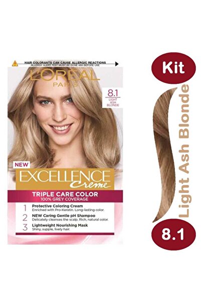 L'Oreal Paris Excellence Hair Color Light Ash Blonde 8.1