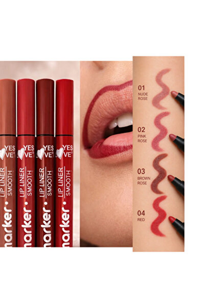 yes love Μόνιμο Μολύβι Μαρκαδόρος Χειλιών – Στρογγυλή Μύτη Ακριβείας, Τέλειο ...