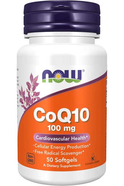 Now Foods إنزيم كيو 10 - 100 ملغ - 50 كبسولة هلامية