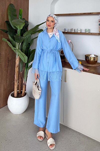 Hazamoda Σετ δαντέλας Nihal Baby Blue