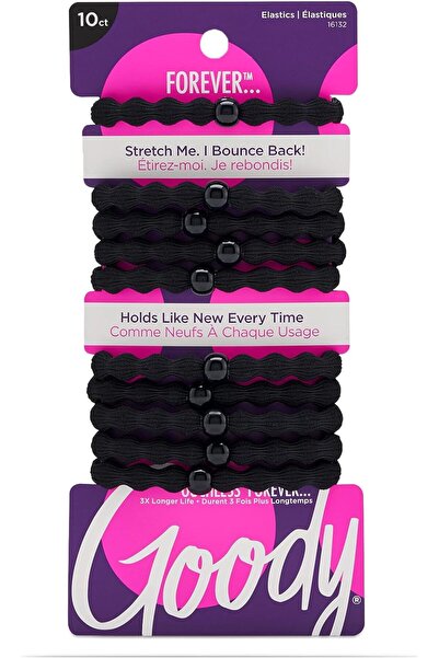 Goody Ouchless Forever Black Elastics 10 Ct 2013352
