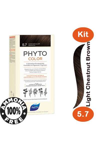 Phyto Color Hair Color Light Chestnut Brown 5.7