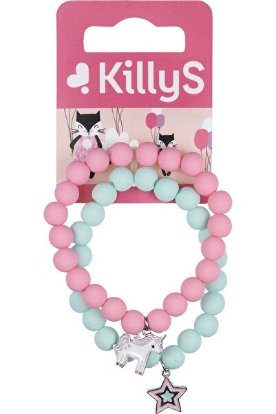 Killys Kids Bracelets Pink And Mint Mint 2pcs