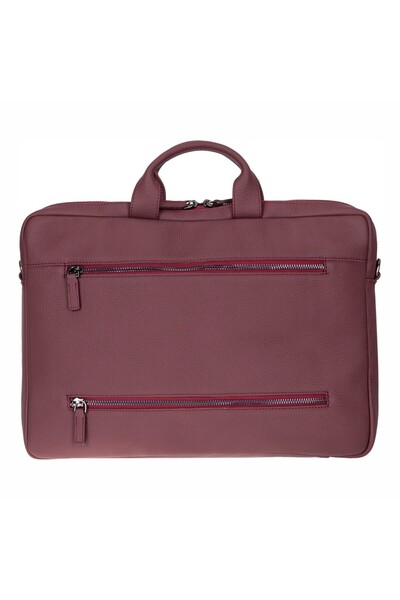 PLM Truro Genuine Leather Laptop Bag 16", Travel Compatible Briefcase