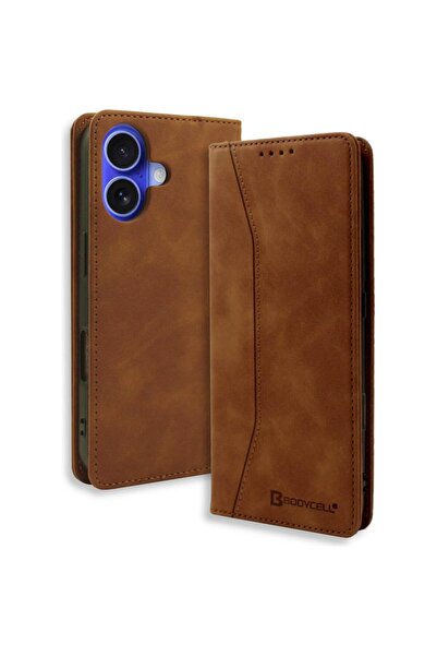 Bodycell Θήκη iPhone 17 Book Case Πορτοφόλι - Brown