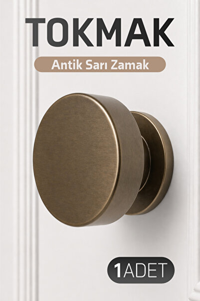 Badem10 Özen Zamak (1 τεμάχιο) Στρογγυλό πόμολο πόρτας πολυτελείας, ματ, αντι...