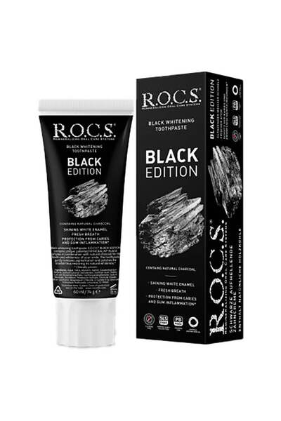 R.O.C.S. Rocs Black Whitening With Natural Charcoal Toothpaste 74 Gm