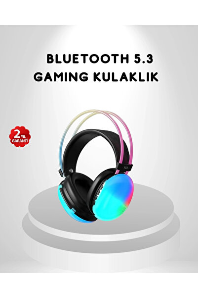 Epilons RGB Işıklı Kablosuz Kulaklık Bluetooth 5.3 800mAh Ergonomik IPX4 Daya...
