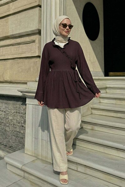 Salih Çelebi Κιμονό με σταυρωτά δεσίματα Y0128 - MÜRDÜM