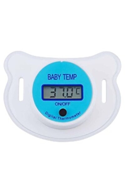E-ANAMAG Πιπίλα με θερμόμετρο για βρέφη, με προστασία, Μπλε