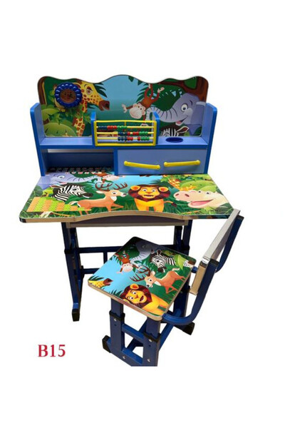 E-ANAMAG Σετ γραφείου και καρέκλας, για παιδιά, από ξύλο και μέταλλο, +2 ετών...