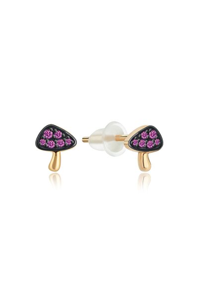 Reis Kuyumculuk Violet Mushroom Earrings
