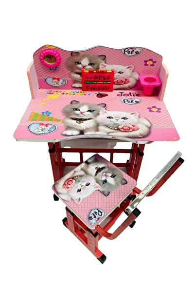 E-ANAMAG Σετ γραφείου και καρέκλας, για παιδιά, από ξύλο και μέταλλο, +2 ετών...