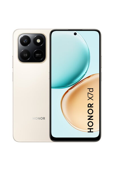 HONOR Telefon mobil X7d, Dual SIM, 4G, 6.77 inch, 6GB RAM, 128GB, 6350mAh, Auriu