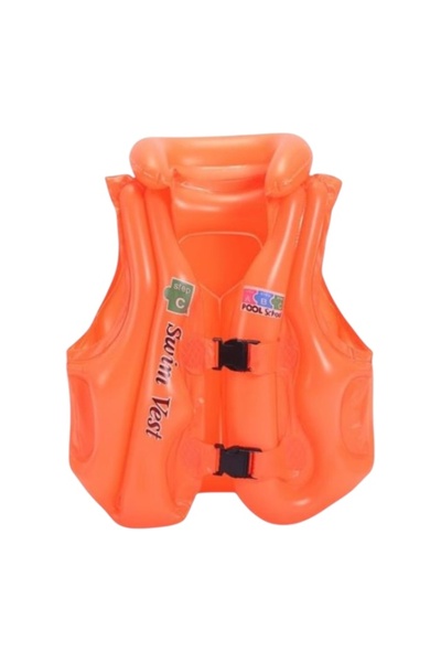 E-ANAMAG Φουσκωτό σωσίβιο για παιδιά, 3-7 ετών, Πορτοκαλί