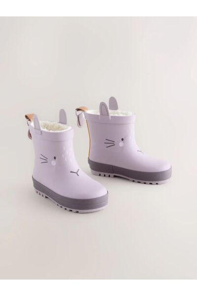 Next Baby Mauve Purple Bunny Chelsea Rain Boots/Boots