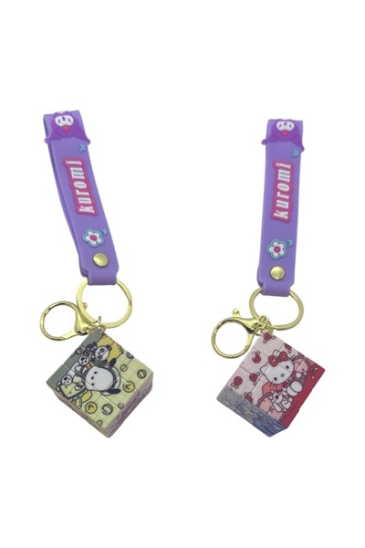 E-ANAMAG Μπρελόκ με κυβικά μενταγιόν τύπου παζλ.