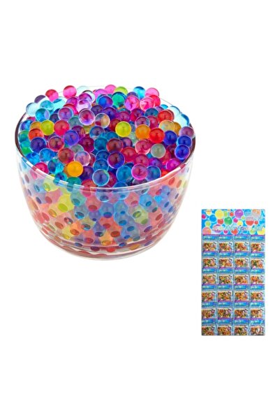 E-ANAMAG Σετ Διακόσμησης με Χρωματιστές Μπάλες Βιο-τζελ, 5 Φάκελοι, Μικτά Χρώ...