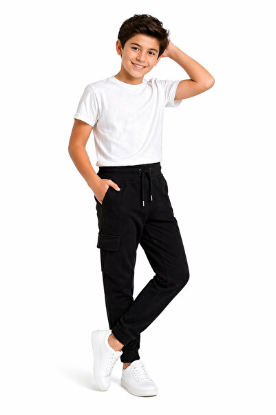 GİYİCEM TEKSTİL Παντελόνι για αγόρια Comfort Jogger με τσέπες Cargo για το σχ...