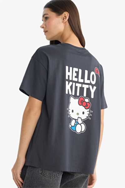 DeFacto 100% βαμβακερό μπλουζάκι Hello Kitty με στάμπα και κοντό μανίκι G1904...