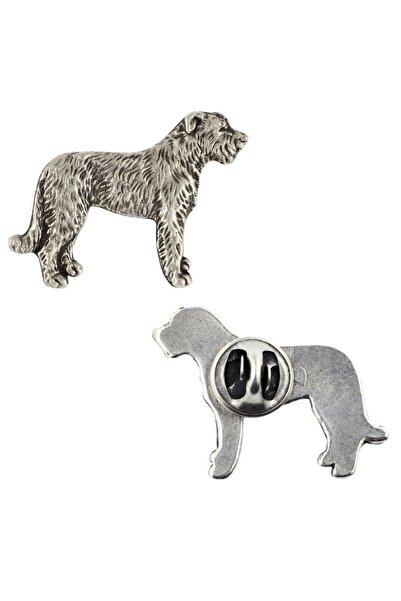 Art - Dog Irish Wolfhound I - Broșă câine într-o cutie cadou, ac elegant, ac ...