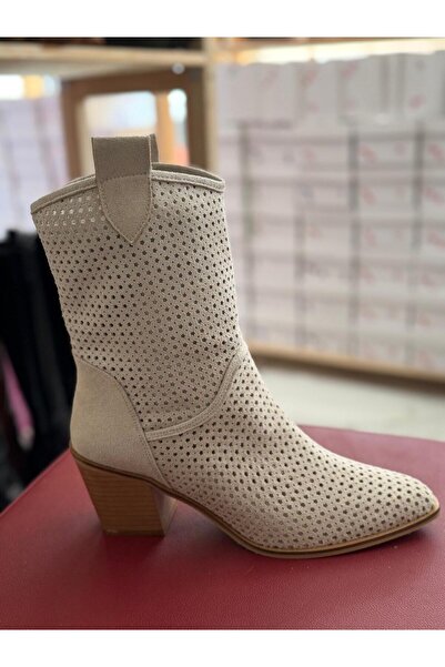 POTEEN Handy Γυναικείες καλοκαιρινές μπότες Western Cowboy με τακούνι, σουέντ...