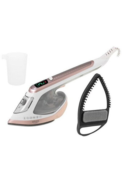 adler 2in1 Steam Iron AD 5044, 1800W, 180ml, 25g/min, Ceramic Plate, LED Disp...