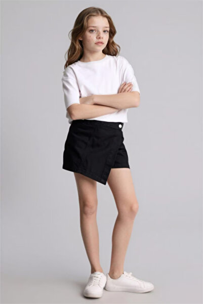DeFacto %100 Pamuk Jean Şort Etek Kız Çocuk H3776A826SM