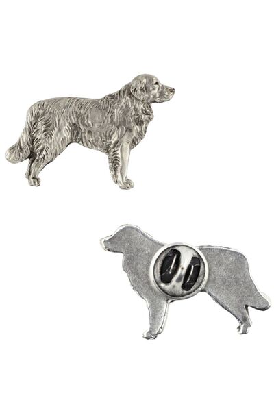 Art - Dog Golden Retriever - Broșă câine într-o cutie cadou, pin elegant, pin...