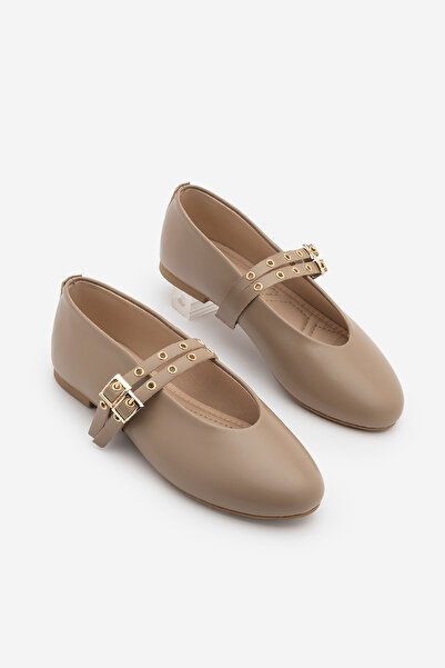 Marjin Γυναικείες μπαλαρίνες με διπλό λουράκι Troc Daily Ballerina Bekosa Mink