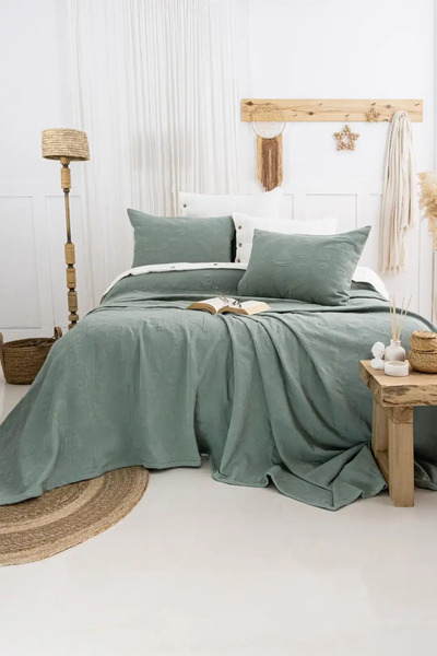 Şaheser Home Collection Σετ κουβερλί Julia Jacquard, Ύφασμα ζακάρ από 100% βα...