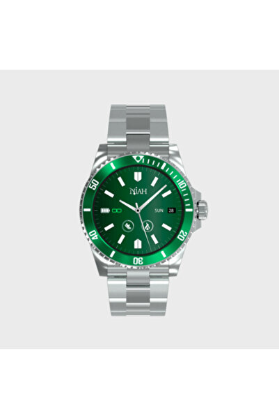 Niah Έξυπνο ρολόι Neptune πράσινο, AMOLED 1.19”, ατσάλινο λουράκι
