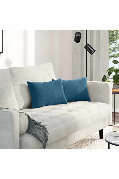 vidaxl Μαξιλάρι Καναπέ 2 pcs Μπλε 50 x 30 cm Υφασμάτινο