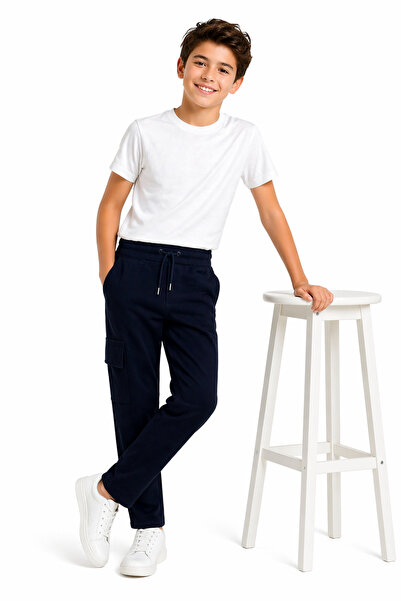 GİYİCEM TEKSTİL Παντελόνι Σχολικό Comfort Cargo με Τσέπες για Αγόρια G2026