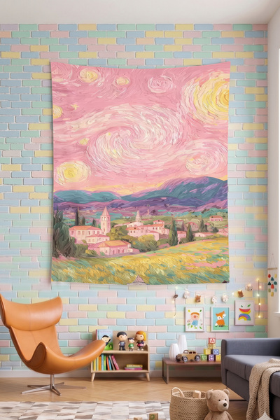 THEMODERNHANE Ύφασμα με μοντέρνο σχέδιο για τοίχο Αισθητική διακόσμηση κρεβατ...