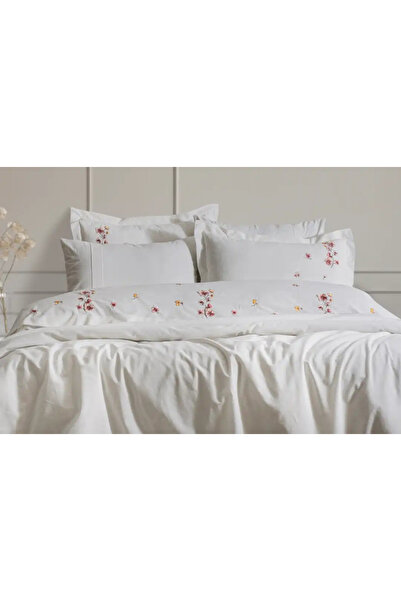 Şaheser Home Collection Σετ Κεντητό Διπλό Παπλωματοθήκη Κεχριμπαρένιο