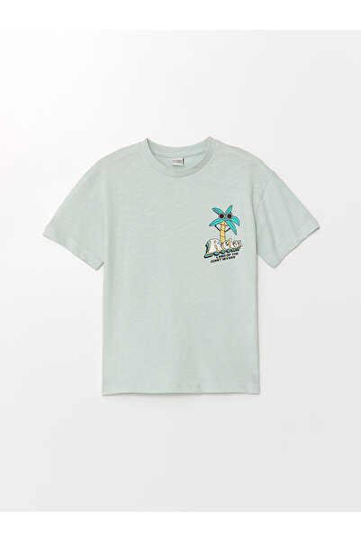 LC Waikiki Tricou supradimensionat cu guler rotund pentru băieți