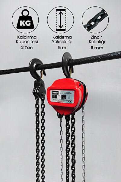 G GAPTOOLS Zincirli Caraskallar 2Ton 5Metre GPC2T5M