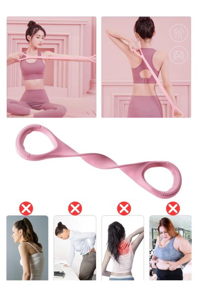 kırmed Resistance Band Exercise and Stretching Resistance Band Silicone Resistance Band for Pilates Yoga and Fitness