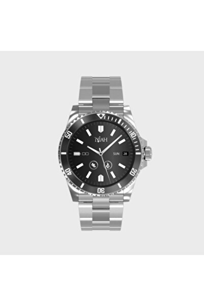 Niah Έξυπνο ρολόι Neptune μαύρο, AMOLED 1.19”, ατσάλινο λουράκι