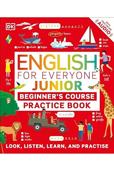 DK CHİLDREN كتاب تدريب اللغة الإنجليزية للجميع للمبتدئين: شاهد، استمع، تعلم، ...