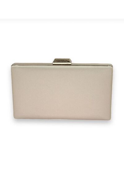 Alphus Μεταλλική θήκη Varol Sade, σατέν βραδινή τσάντα φορέματος