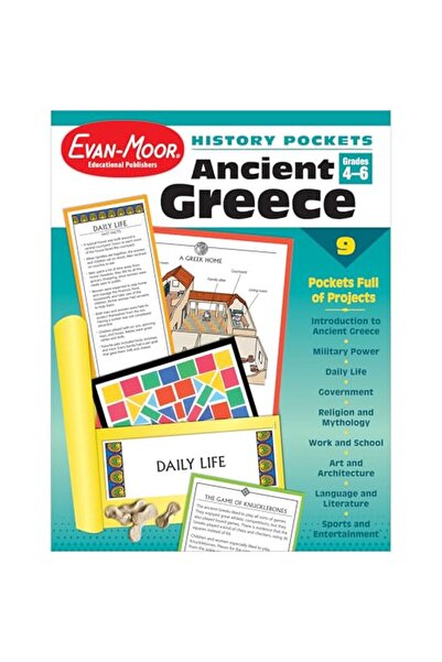 Evan Moor Educational جيوب التاريخ: اليونان القديمة، موارد المعلمين للصفوف 4 - 6
