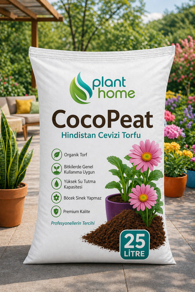 plant-home Cocopeat 25 Litre Hindistan Cevizi Torfu | Saksı ve Bitki Toprağı ...