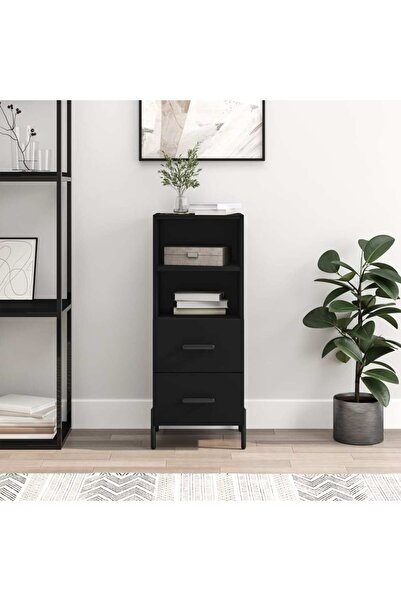 vidaxl Ντουλάπι Μαύρο 34,5 x 34 x 90 εκ.