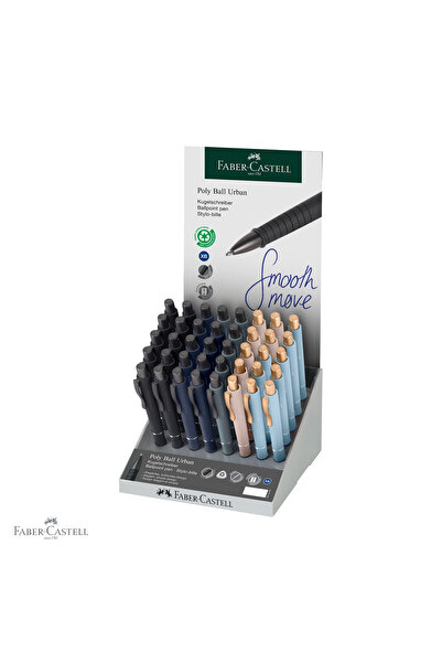 Faber Castell Set de 40 de pixuri retractabile Faber-Castell Poly Ball Urban,...