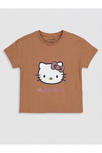 LC Waikiki Tricou de fete cu guler rotund și imprimeu Hello Kitty
