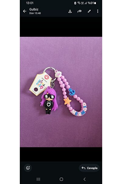 NO BRAND Baby and Beaded Keychain