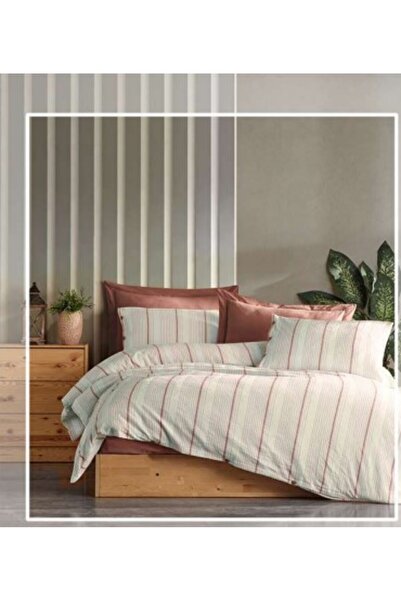 Şaheser Home Collection Σετ Παπλωματοθήκης με Νήματα Βαμμένα Ava Kiremit